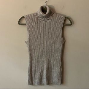 Turtle neck silver top size M